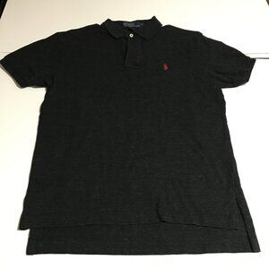 Polo Ralph Lauren Mens Small Black Polo Shirt Heathered
